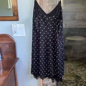 H&M little black polka dot lace dress size 4